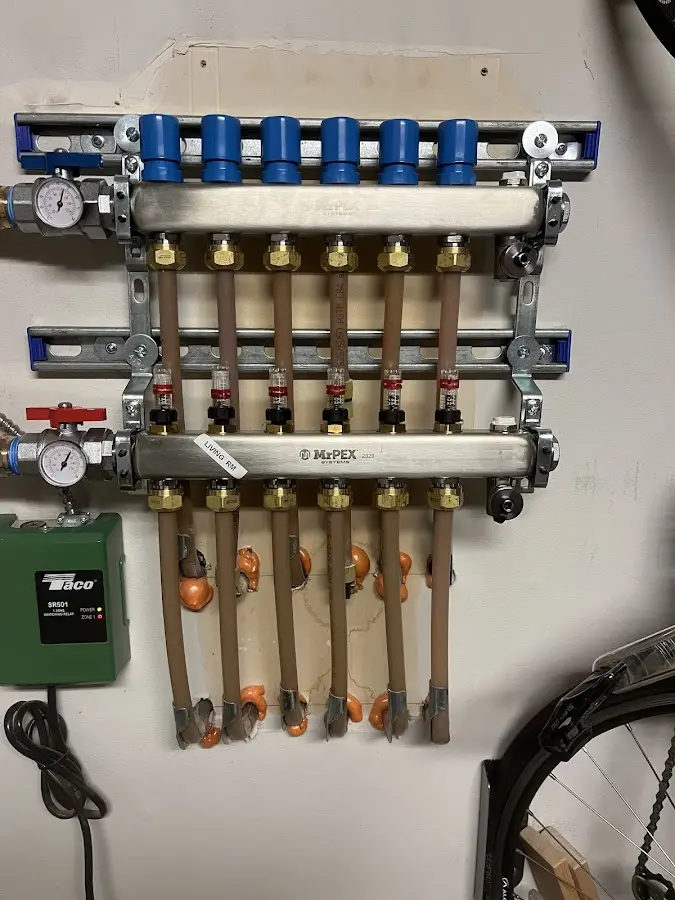 Plumber performing Leak Detection at a residential property in Royalton